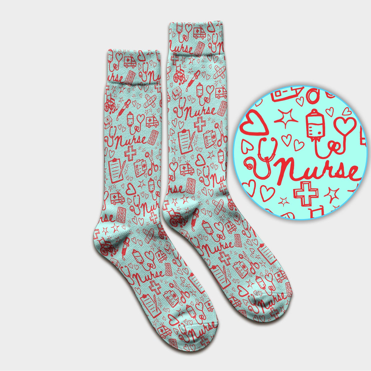 Heart Medical Nurse Socks