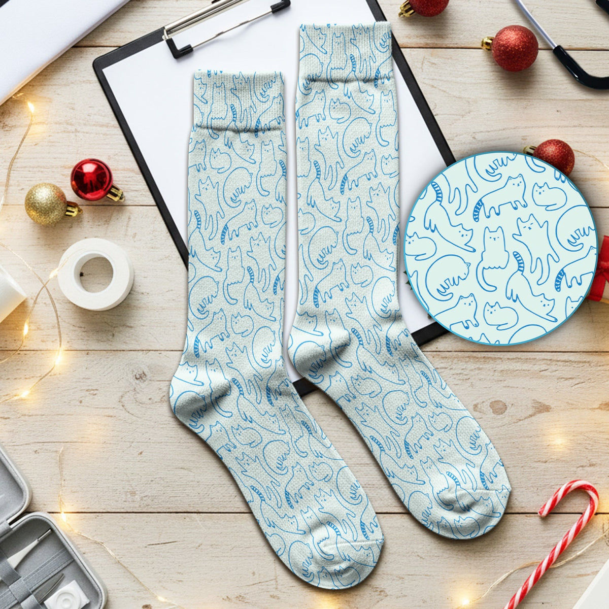 Artistic Cat Nurse Socks