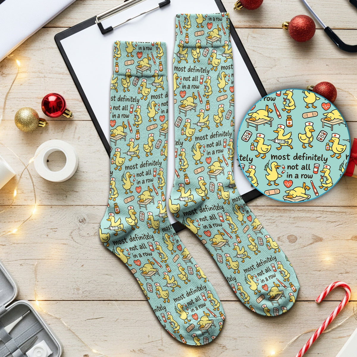 Duck Medical Humor Nurse Socks