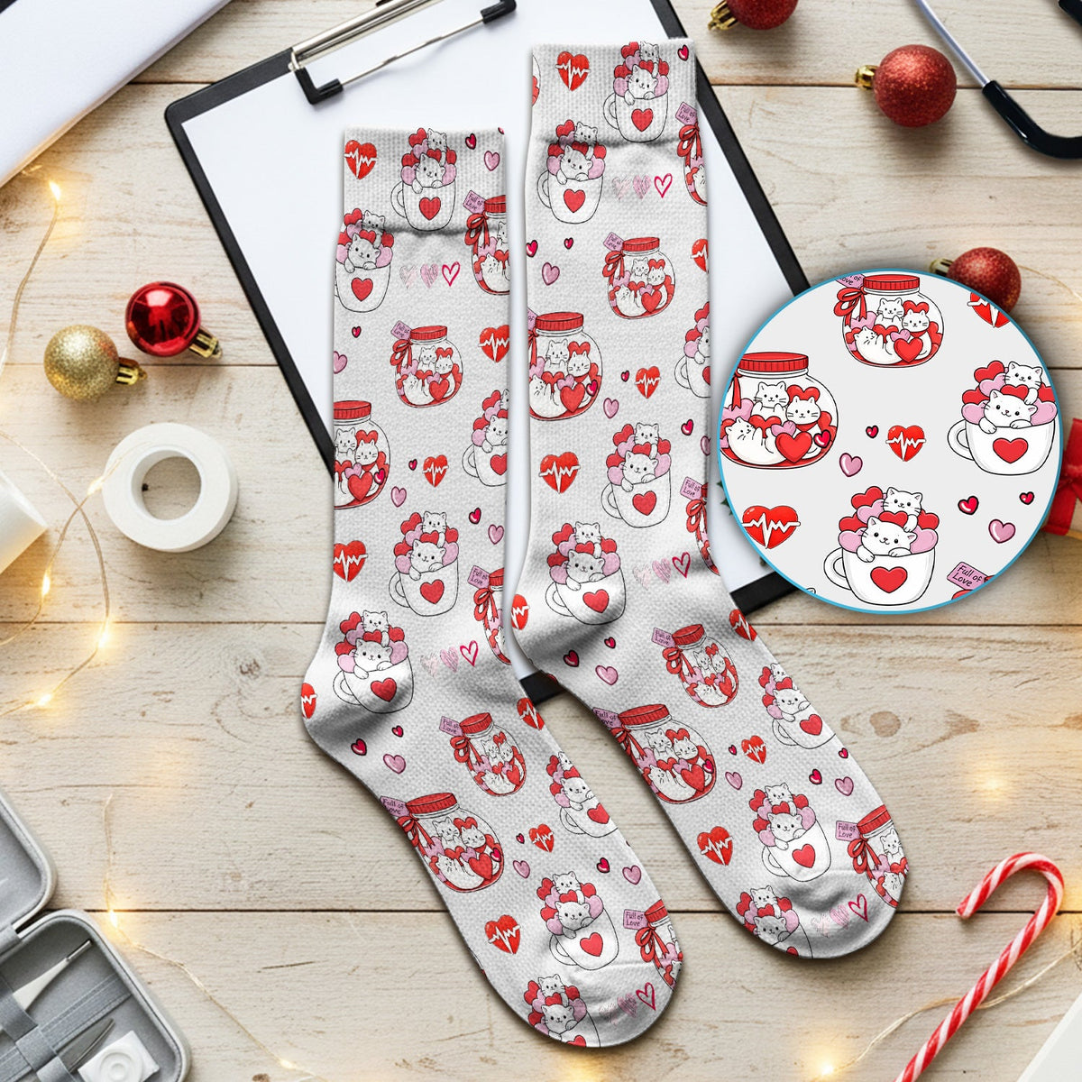 Cat Nurse Socks - Valentines Day Gift