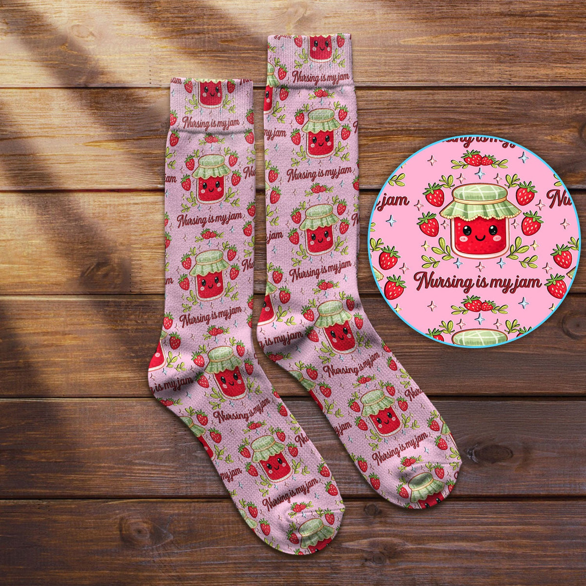 Strawberry Jam Nurse Socks