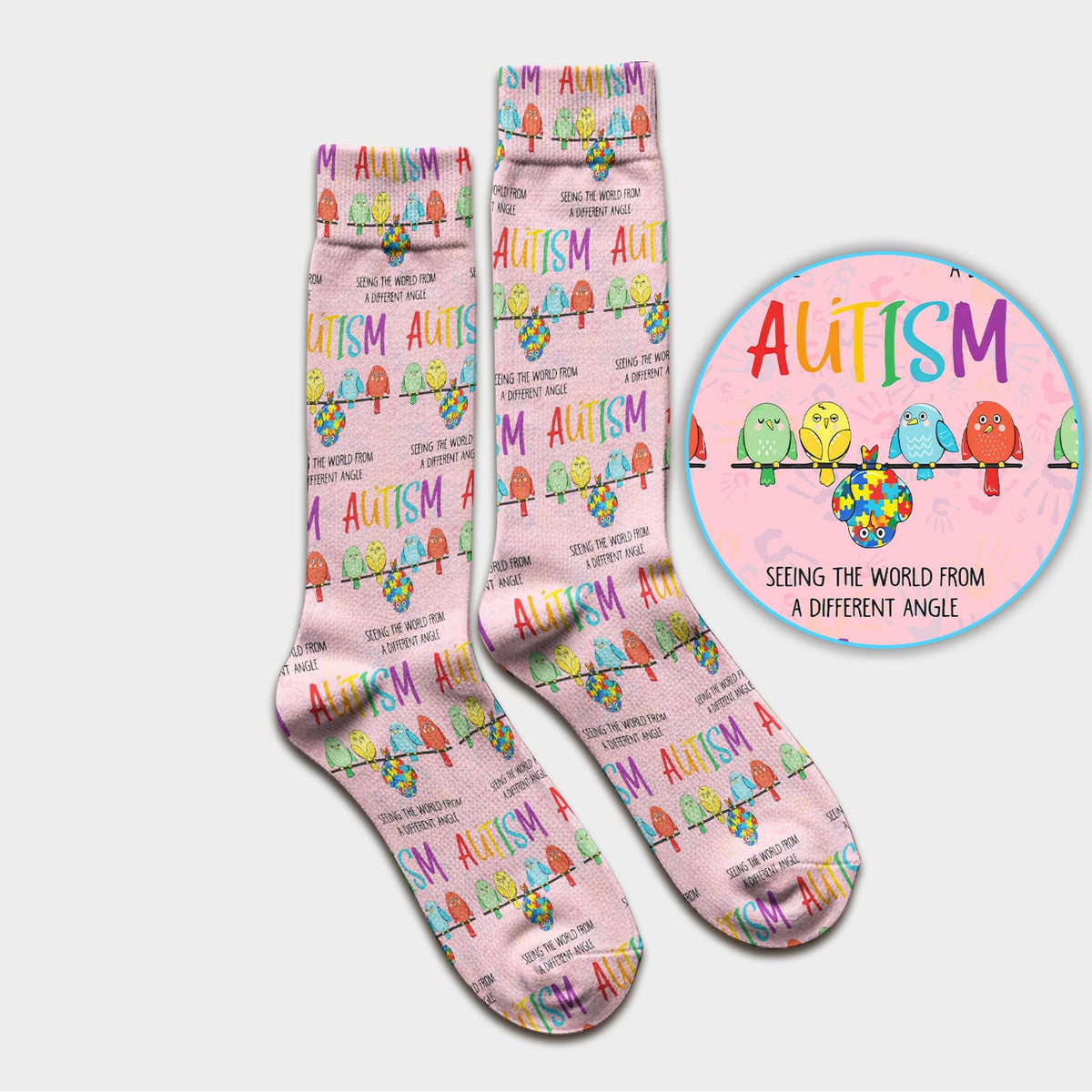 Autism Seeing The World From A Different Angle Nurse Socks