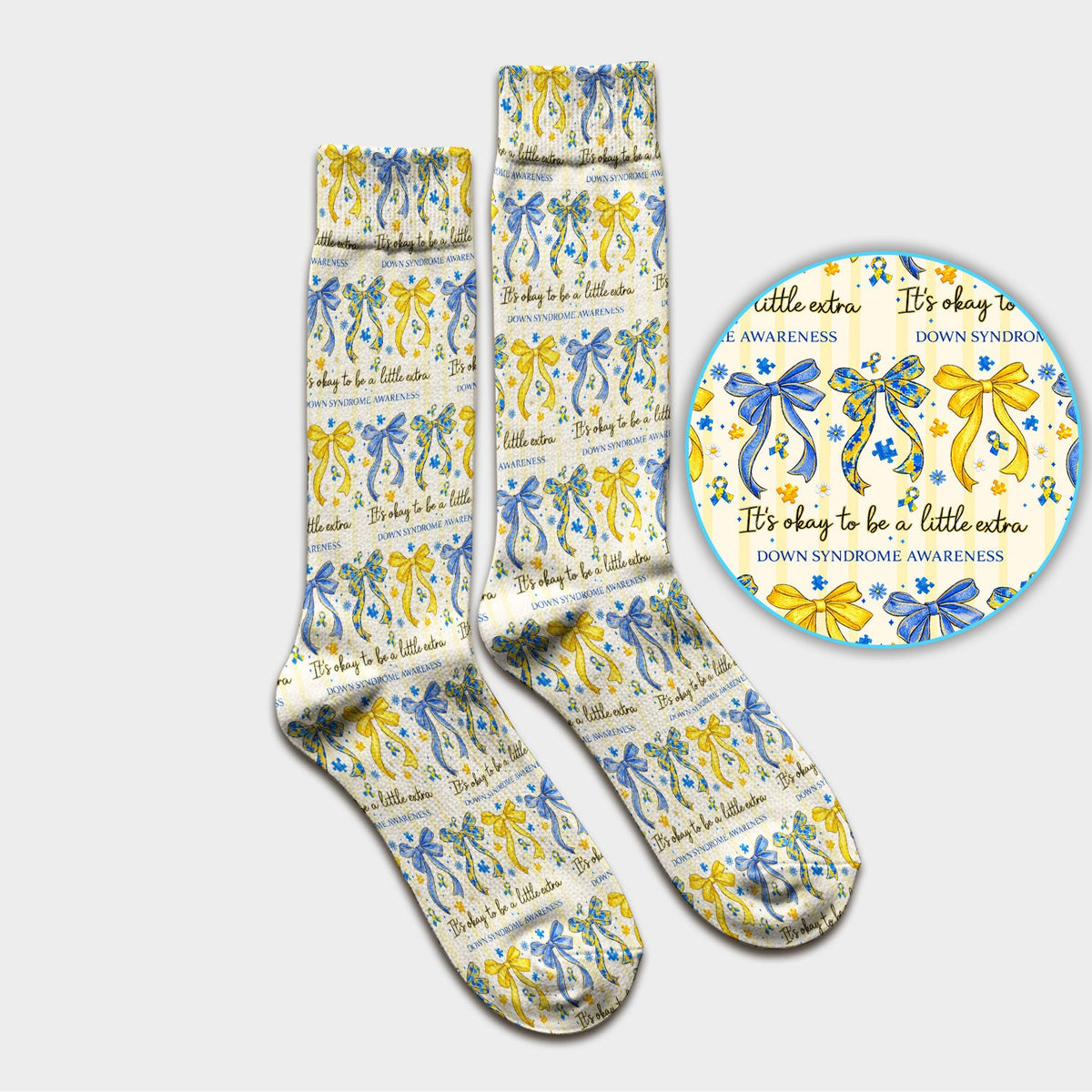 Down Syndrome Awareness Ribbon Nurse Socks