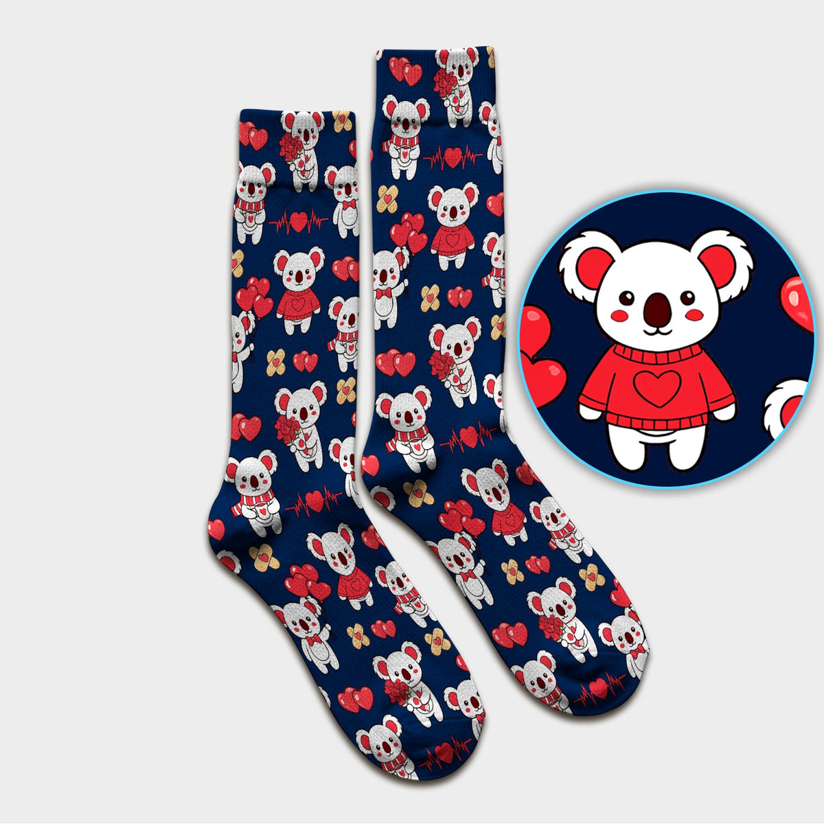 Sweet Koala Socks - Valentines Day Gift For Nurse