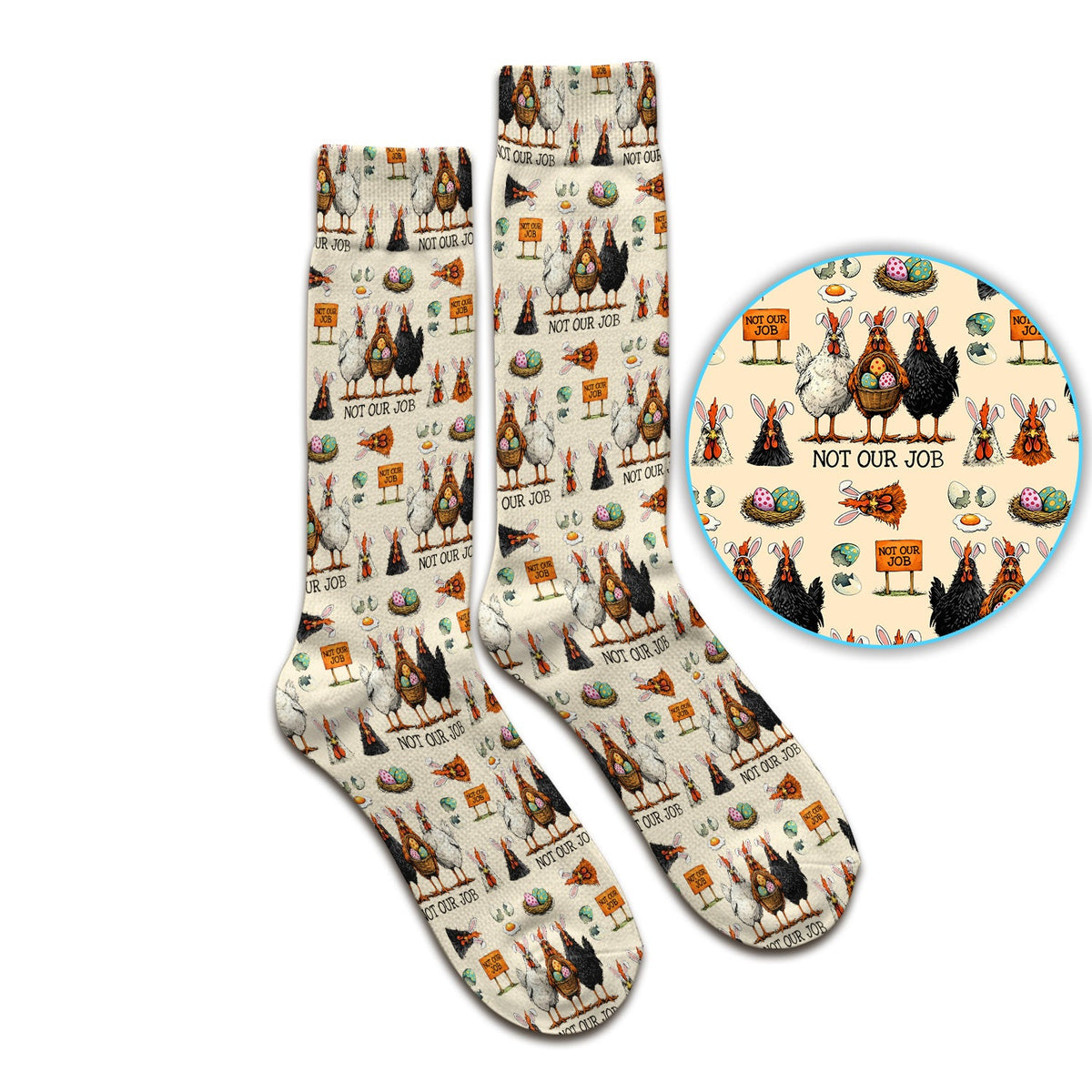 Chicken Humor Nurse Socks - Easter Gift