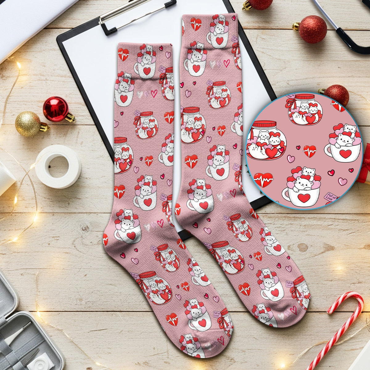 Cat Nurse Socks - Valentines Day Gift