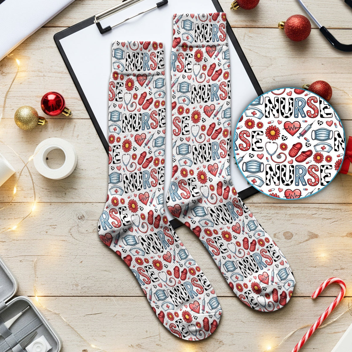 Medical Icon Nurse Socks