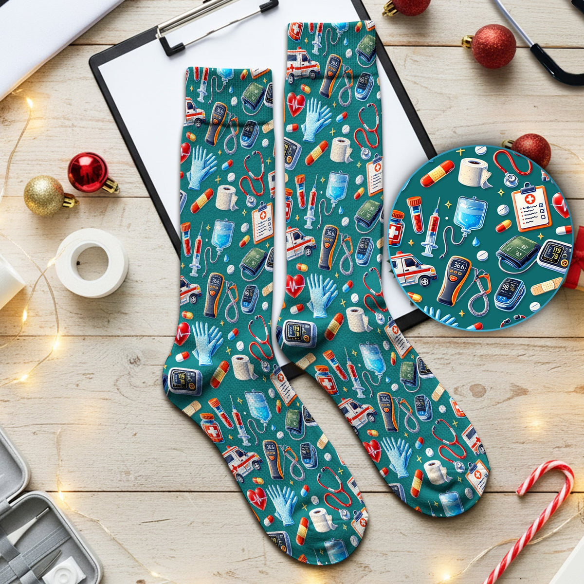 Ambulance Stethoscope Tools Nurse Socks