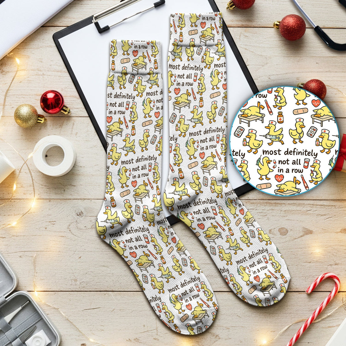 Duck Medical Humor Nurse Socks