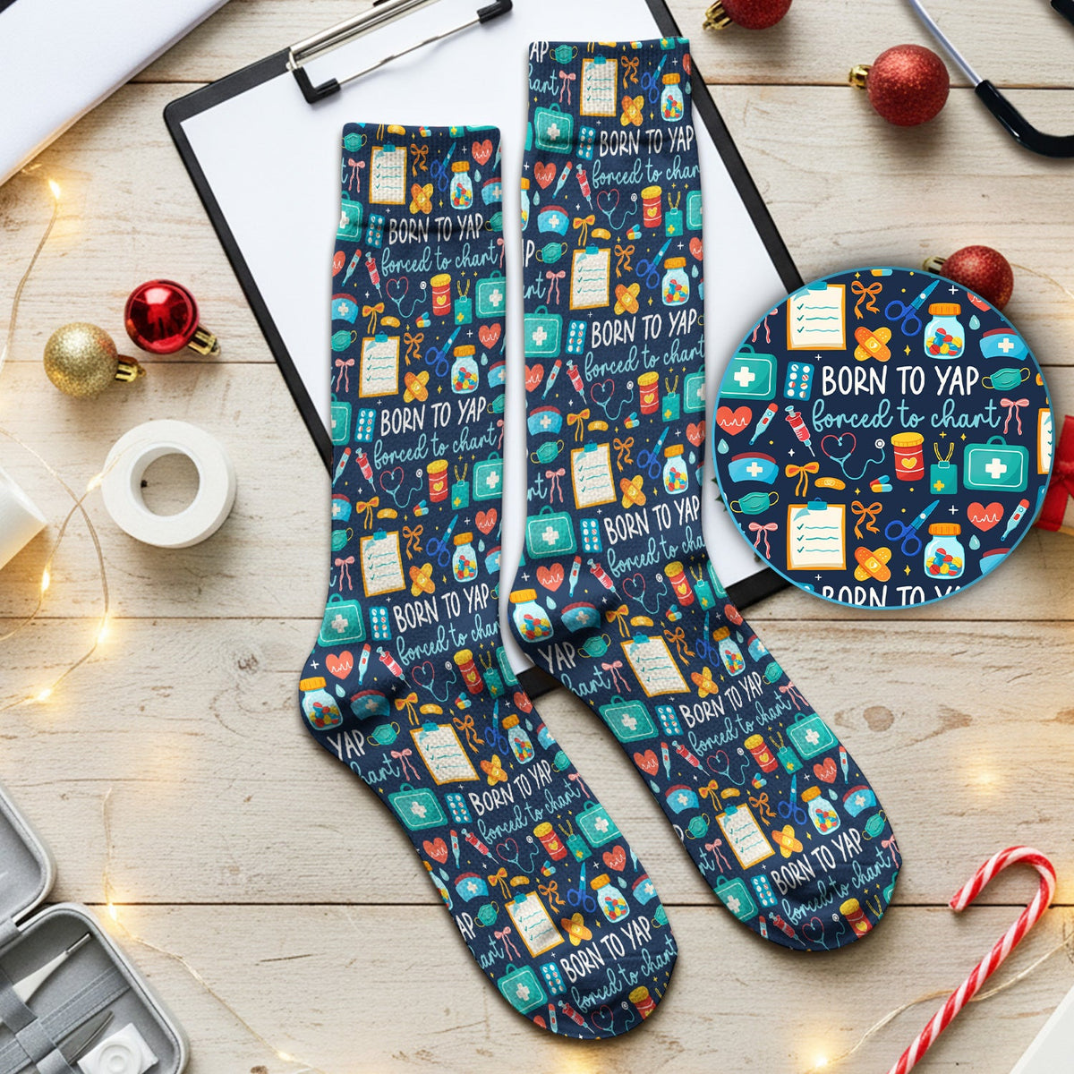 Born To Yap Medical Tools Nurse Socks