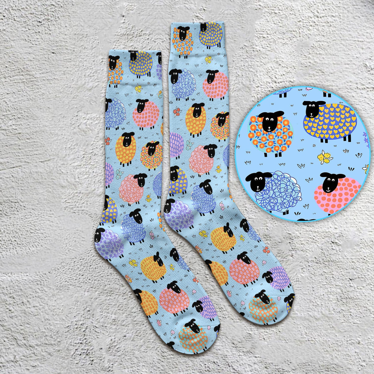 Colorful Sheep Nurse Socks