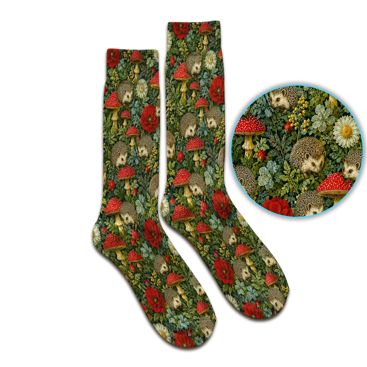Enchanted Woodland Hedgehog Nurse Socks