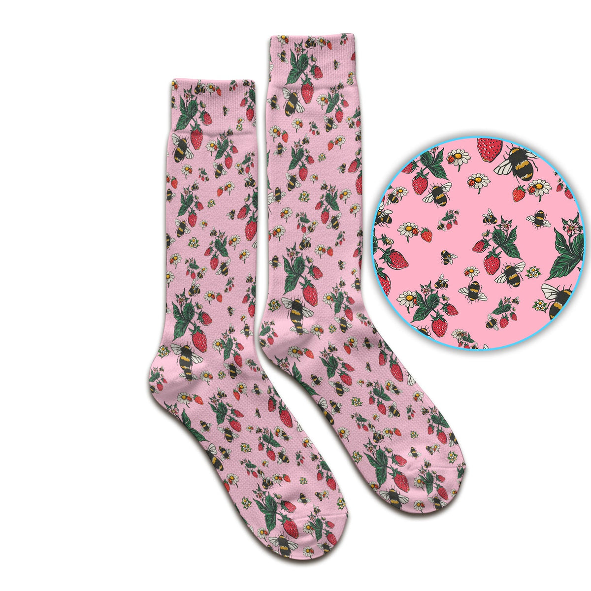 Strawberry Bee Daisy Nurse Socks