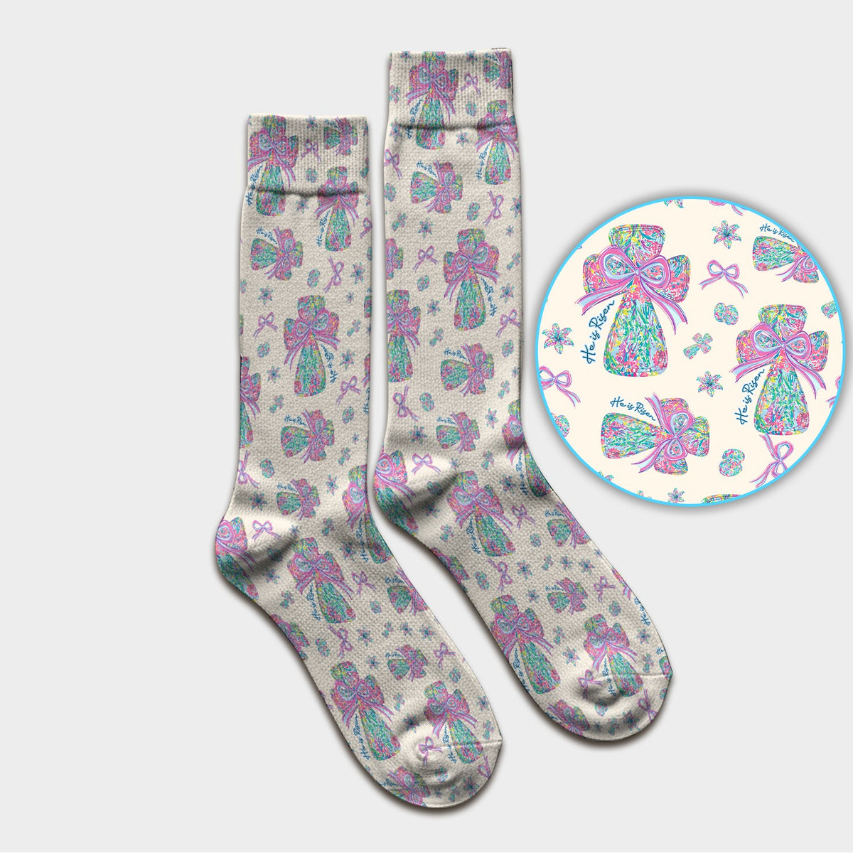 Colorful Bow Nurse Socks