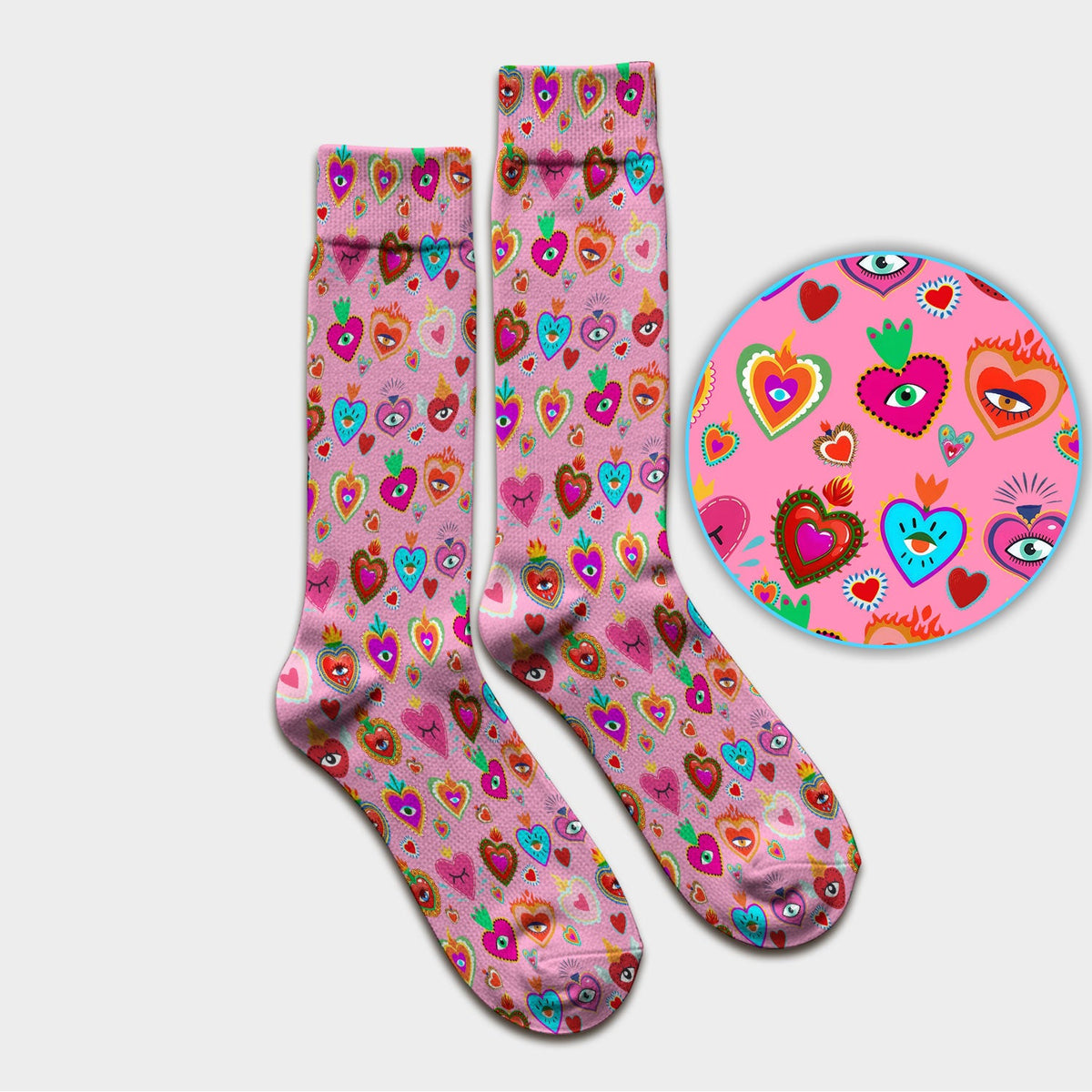 Valentine Colorful Sacred Heart Nurse Socks