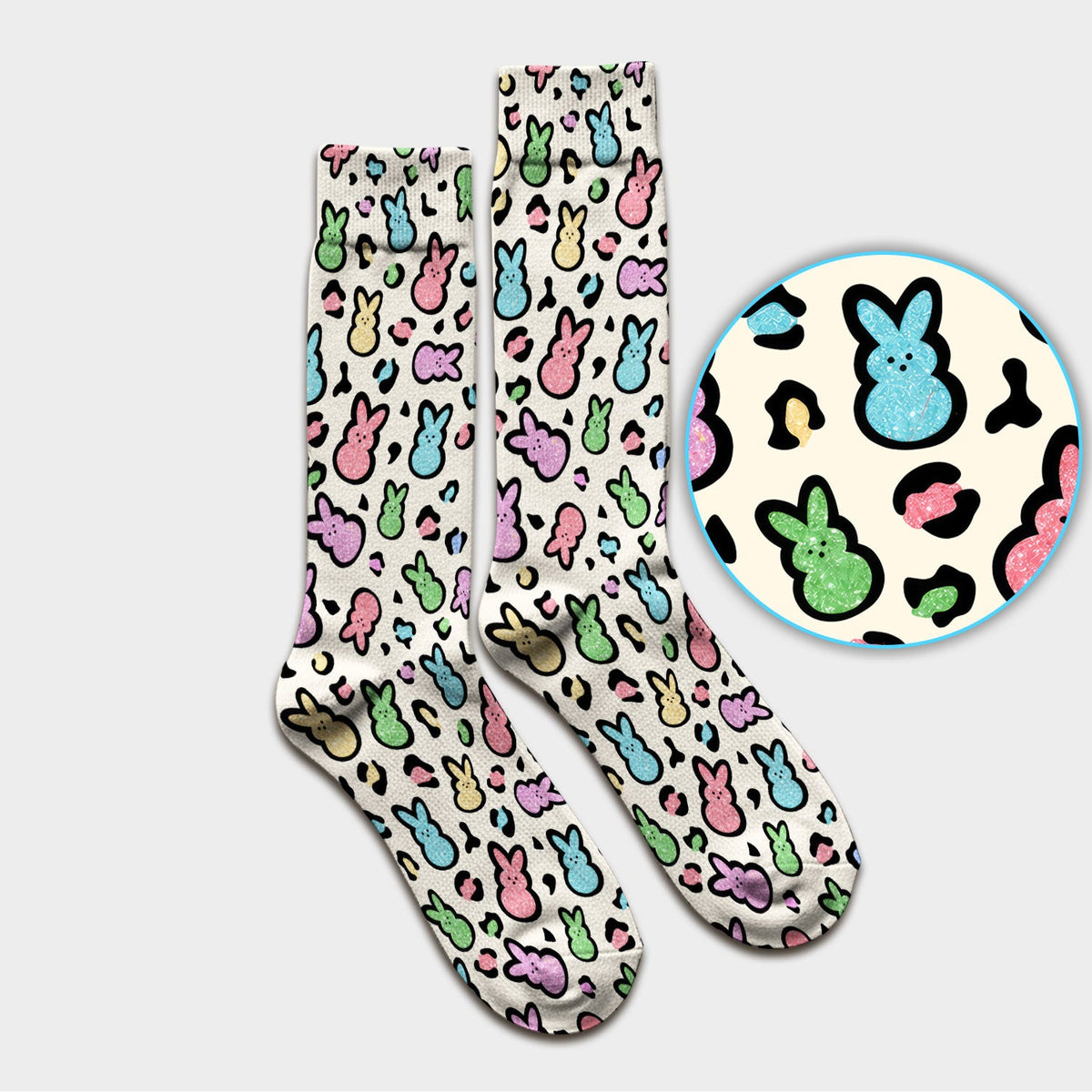 Pastel Bunny Nurse Socks