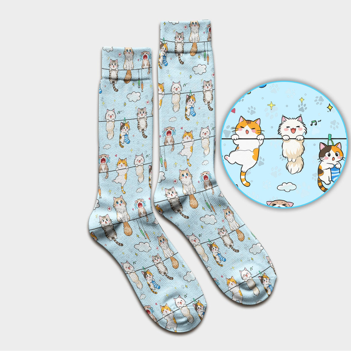 Cats With Cute Expressions Nurse Socks