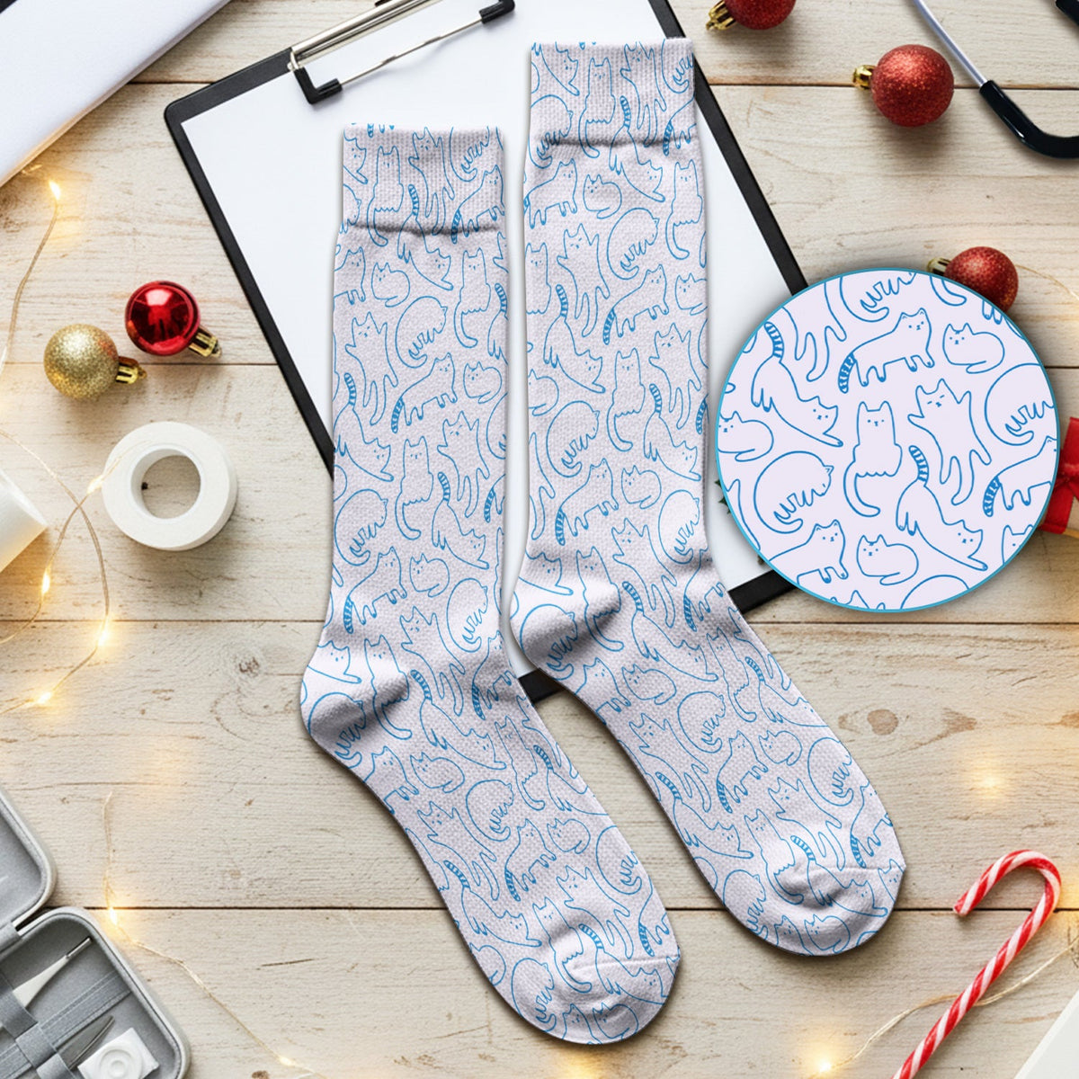Artistic Cat Nurse Socks
