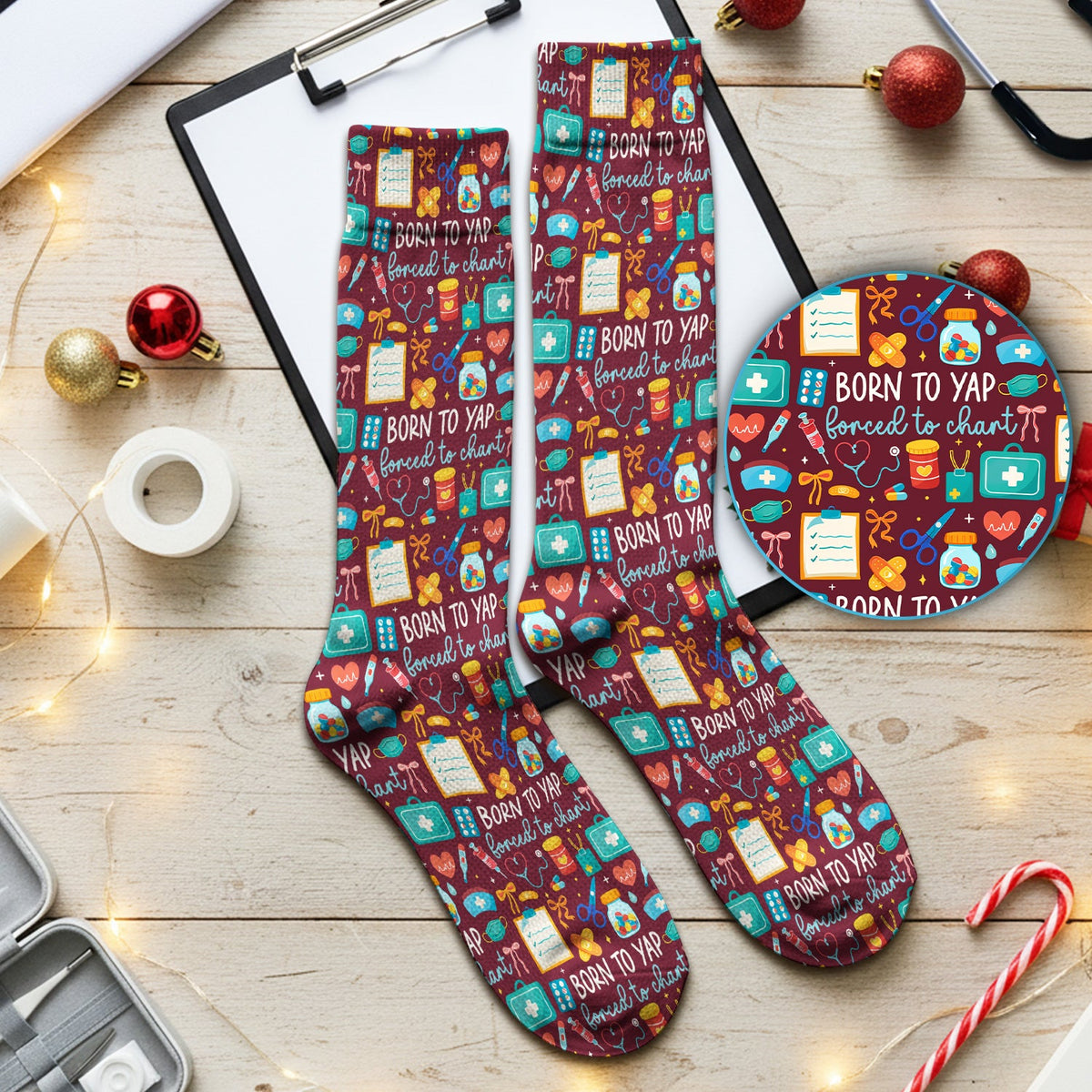 Born To Yap Medical Tools Nurse Socks