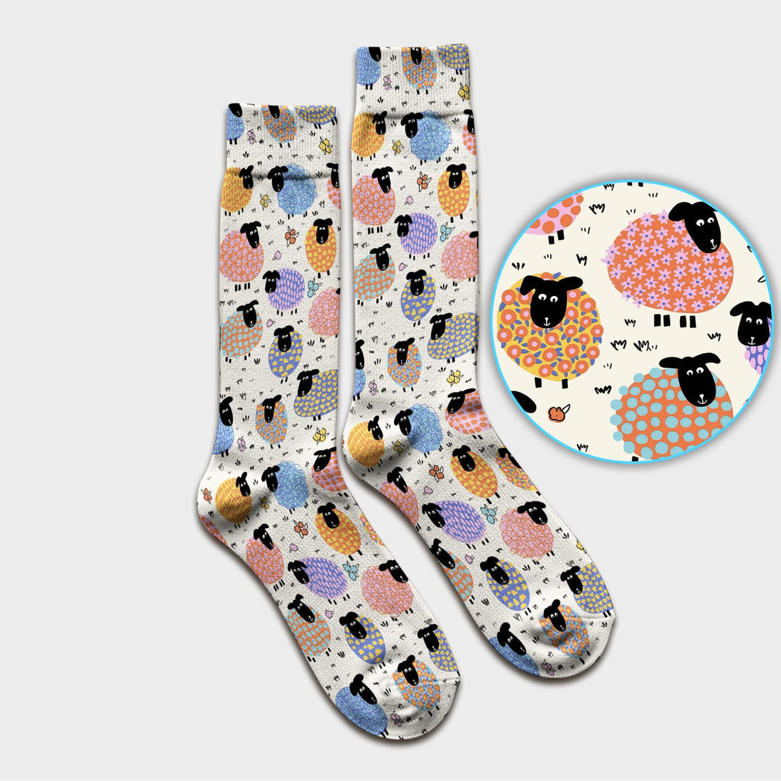 Adorable Colorful Sheep Nurse Socks