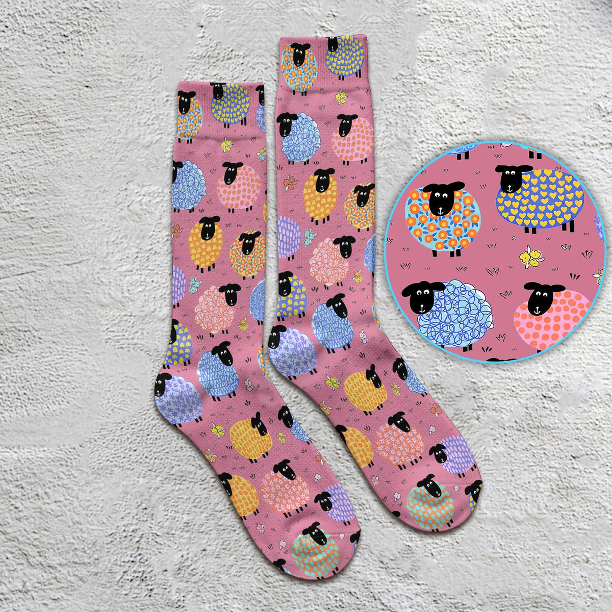 Colorful Sheep Nurse Socks