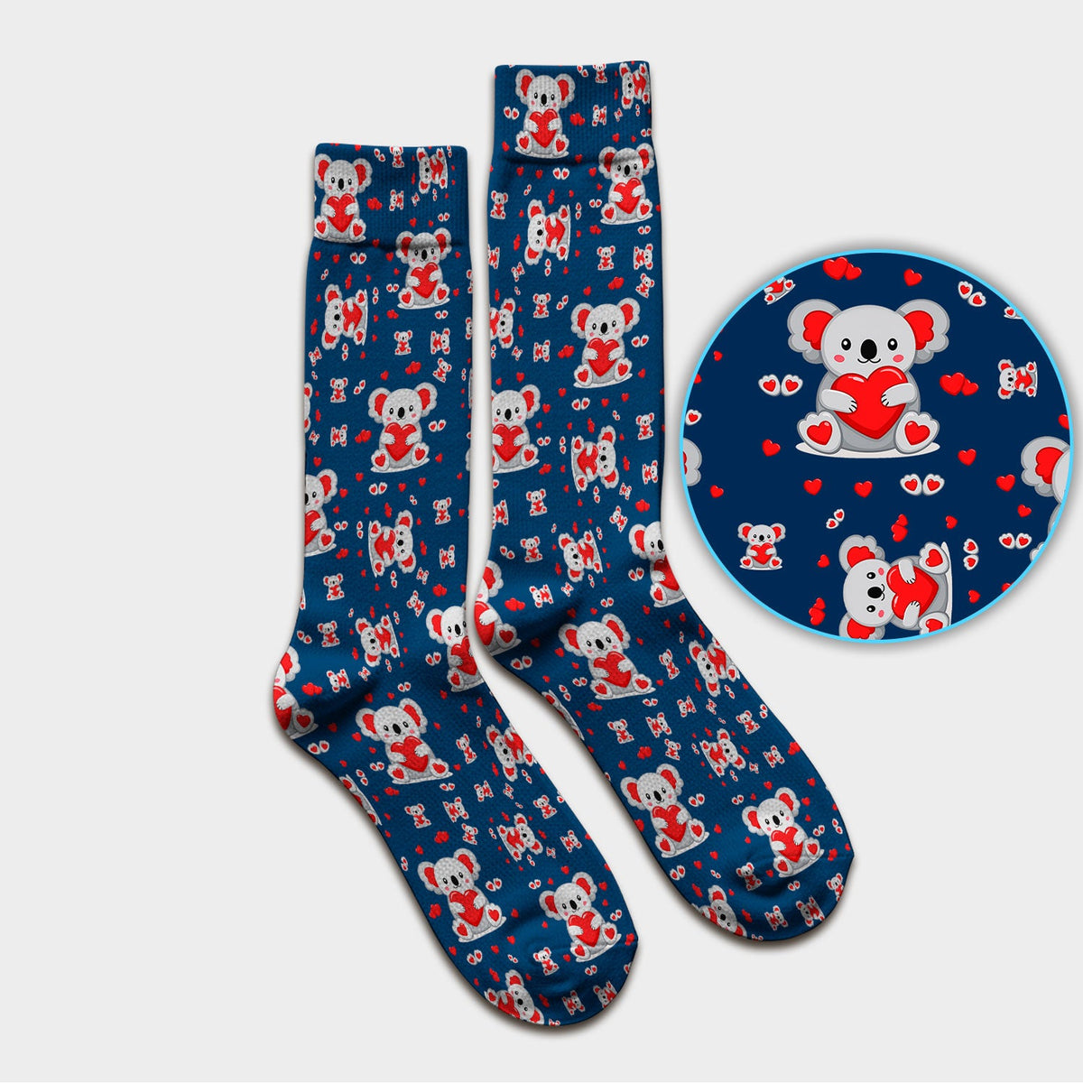Valentine Koala Heart Nurse Socks