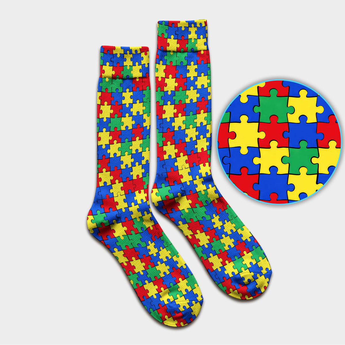 Autism Awareness Puzzle Nurse Socks