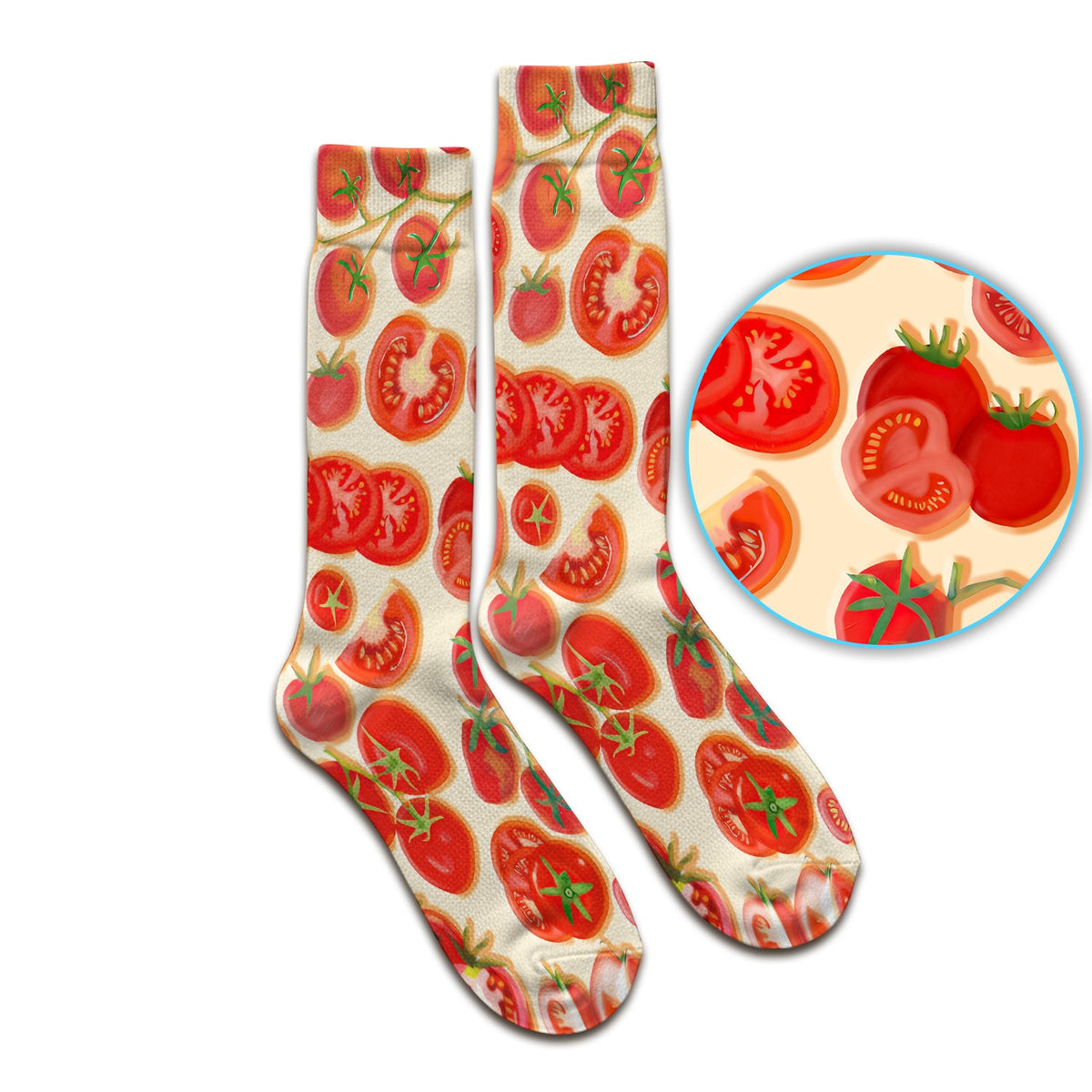 Fresh Cherry Tomato Slices Nurse Socks