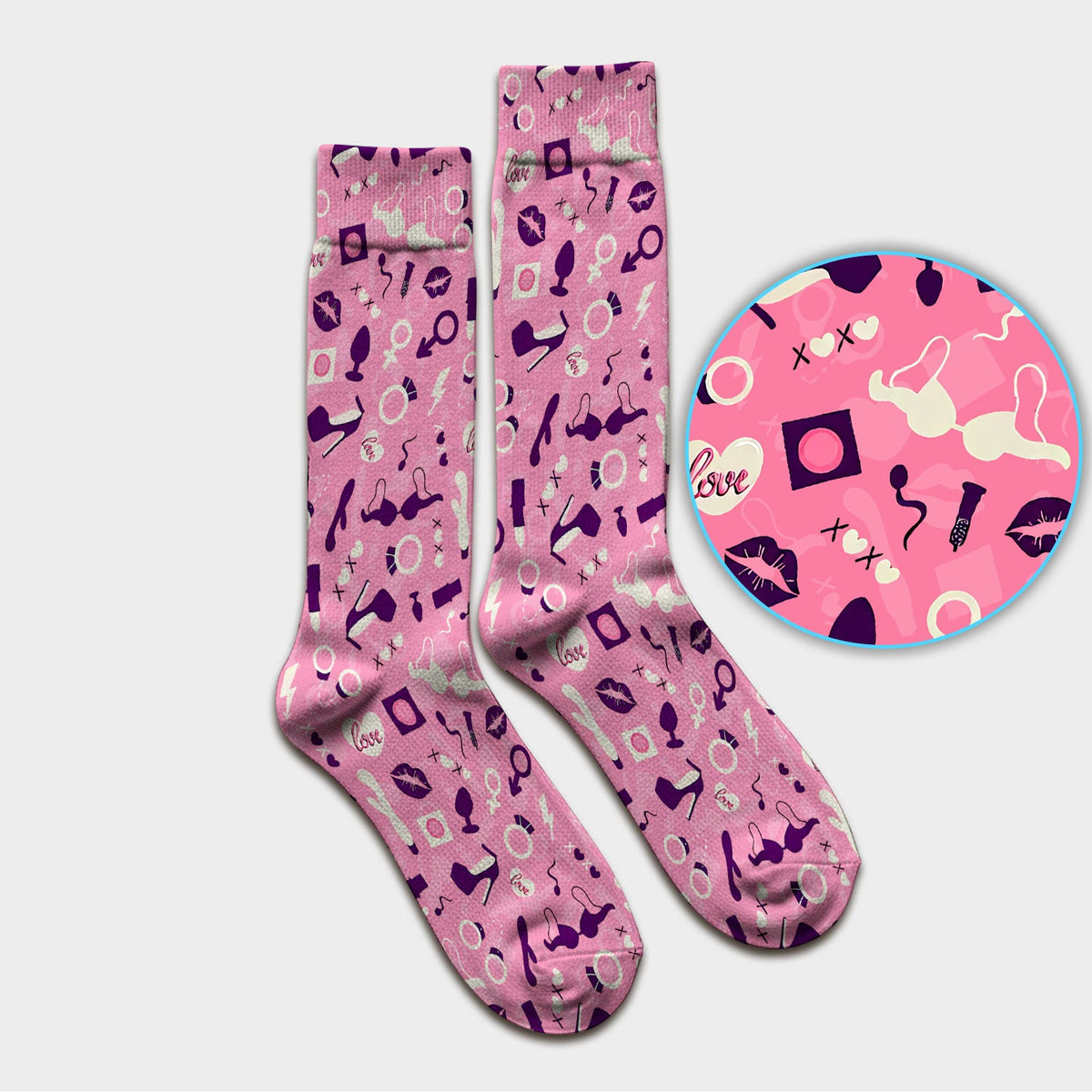 Valentine Nurse Pink Love Socks