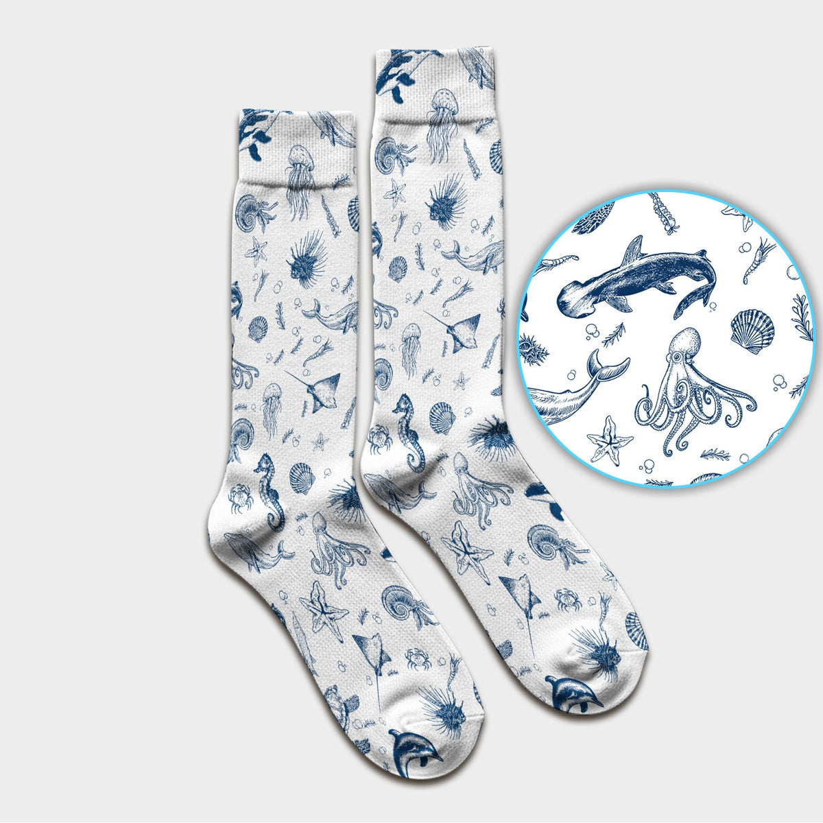 Marine Sea Life Nurse Socks