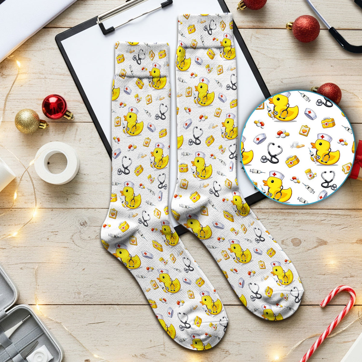 Medical Duck Nurse Socks