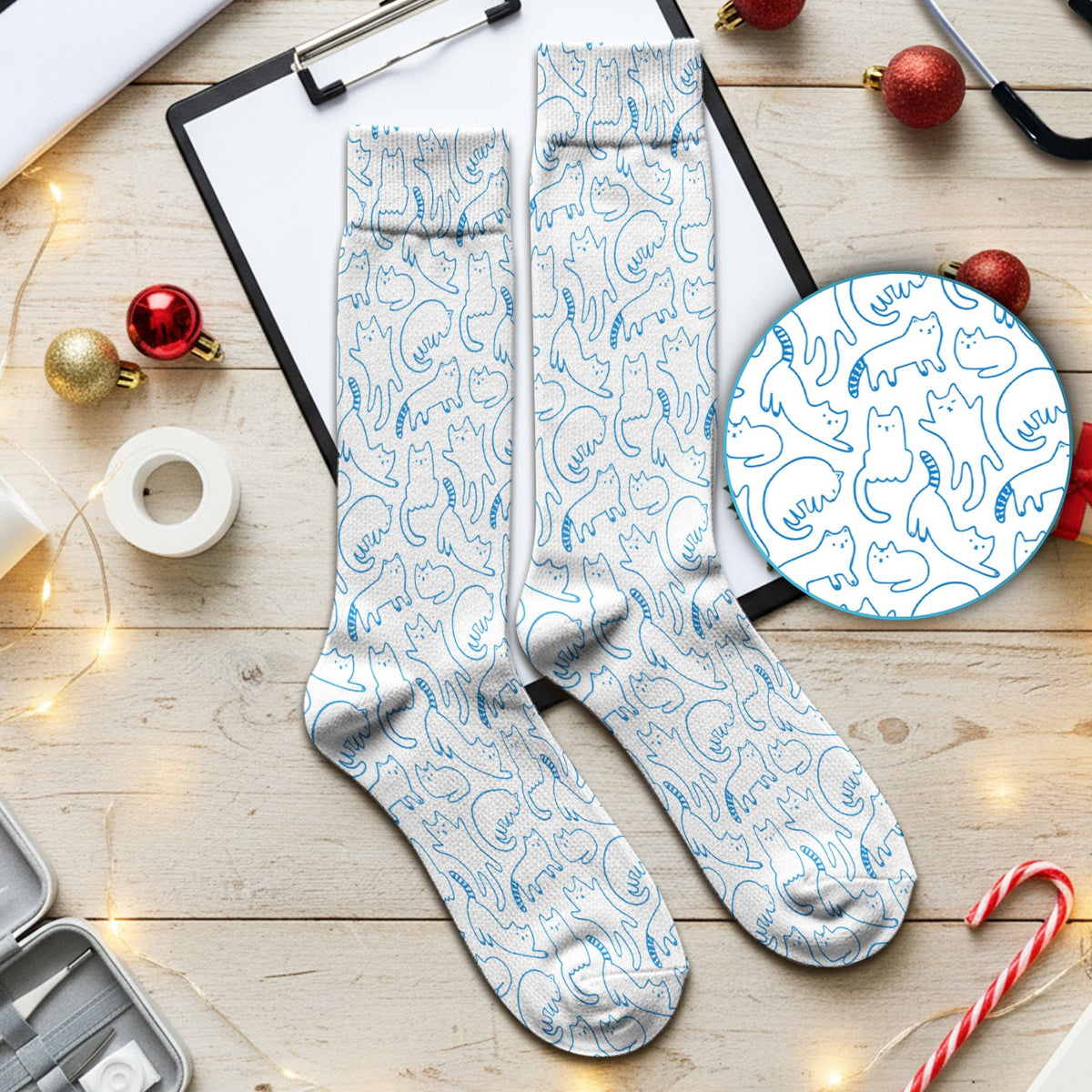 Artistic Cat Nurse Socks