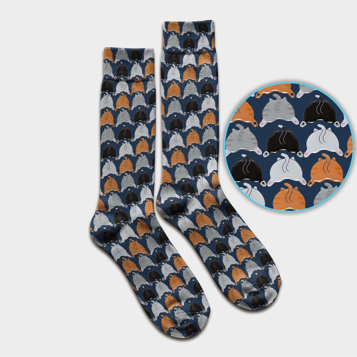 Multicolor Cat Nurse Socks