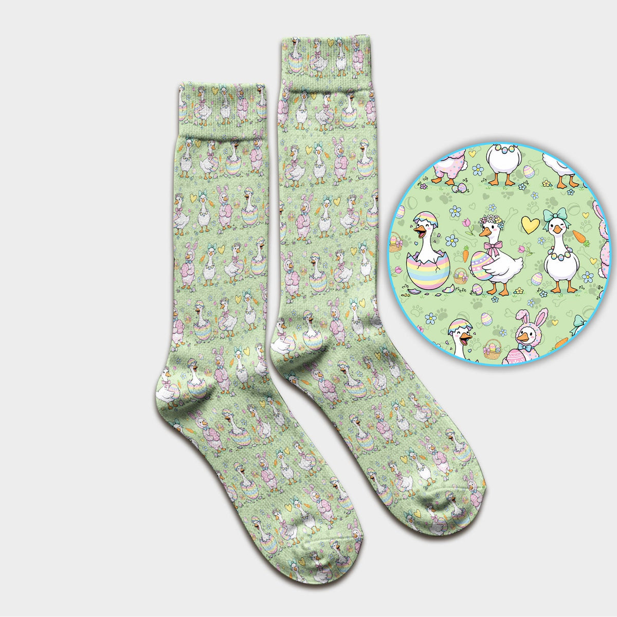Goose Bunny Egg Nurse Socks - Easter Gift