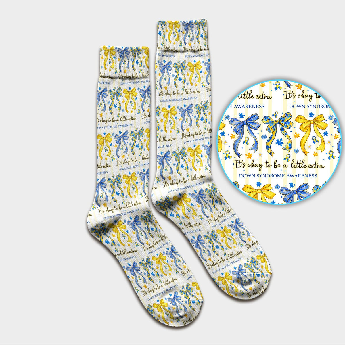 Down Syndrome Awareness Ribbon Nurse Socks