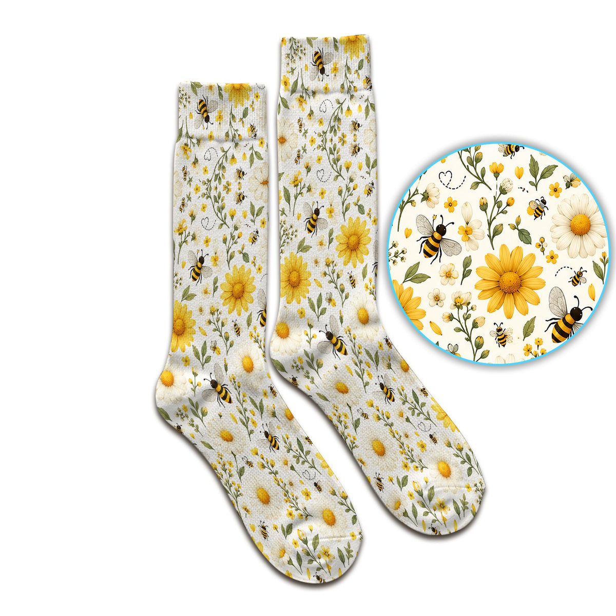 Honey Bee Daisy Nurse Socks