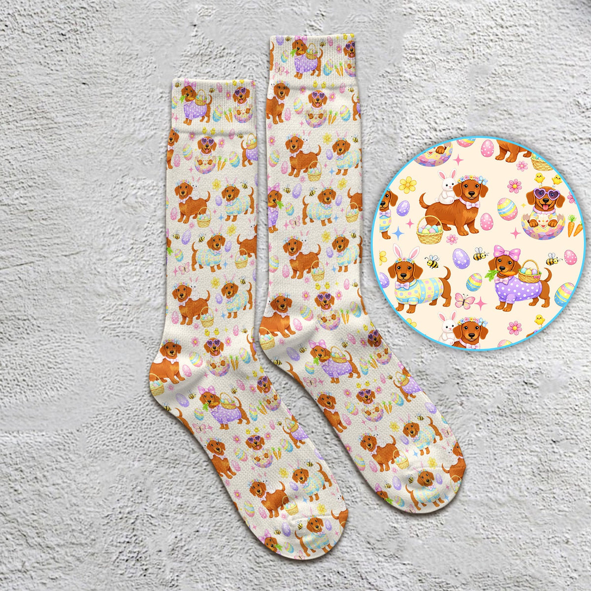 Easter Dachshund Nurse Socks