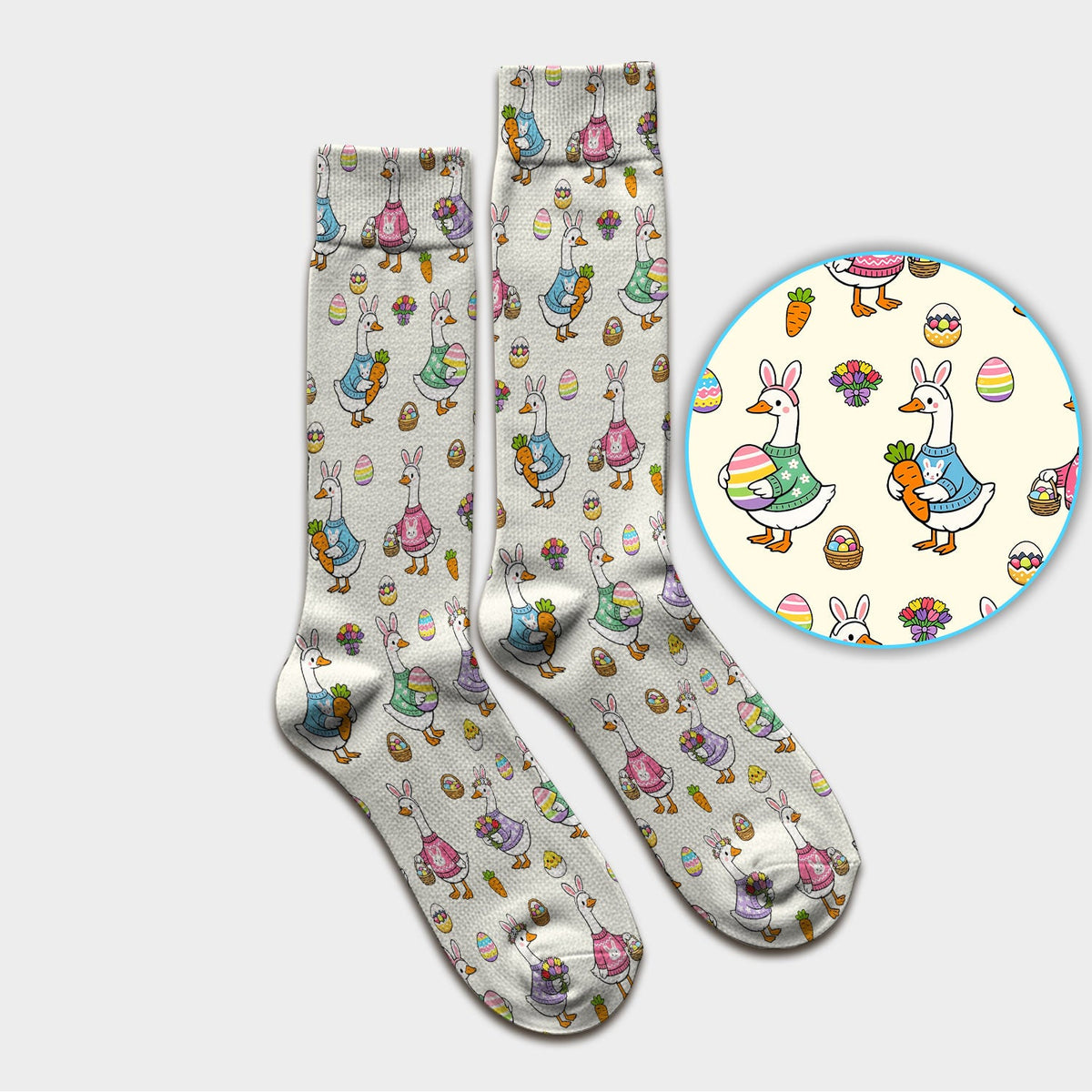 Easter Goose Nurse Socks