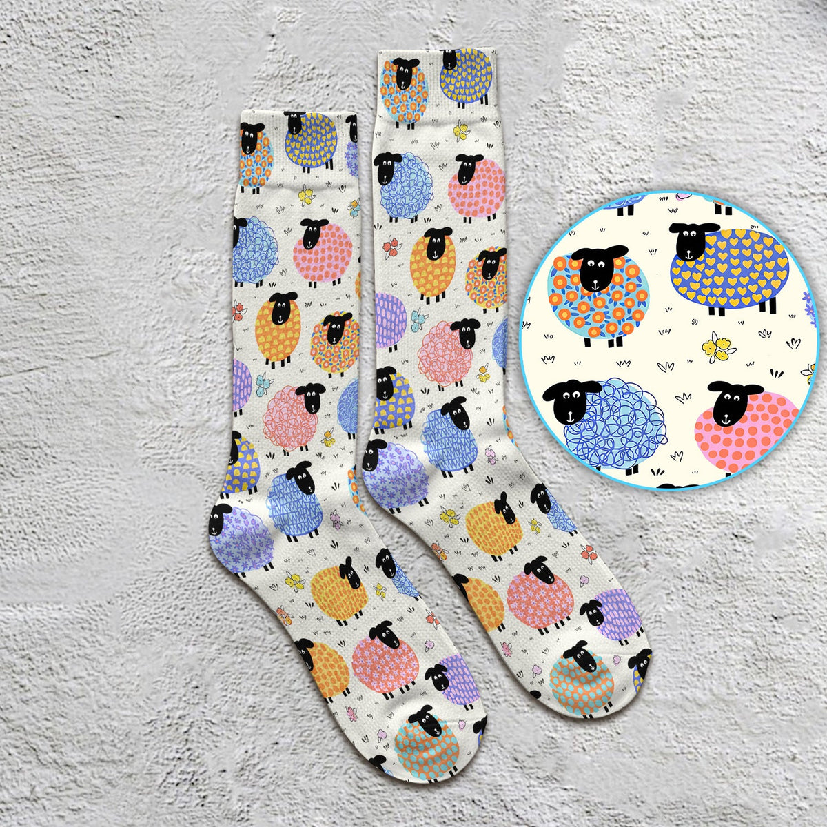 Colorful Sheep Nurse Socks