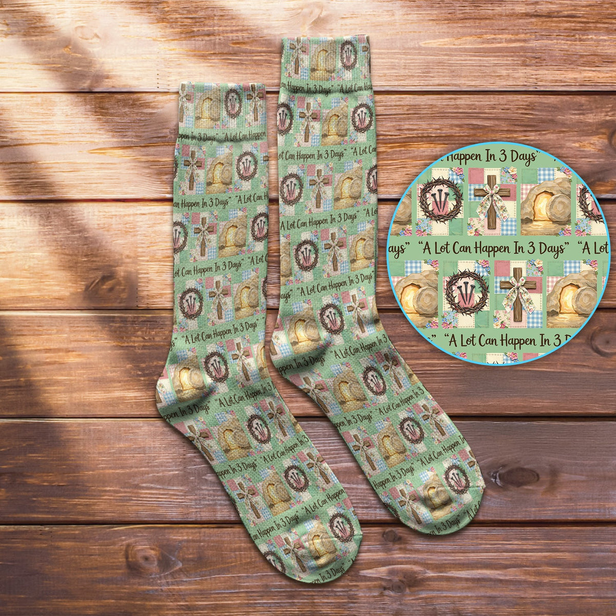 Christian Easter Cross Nurse Socks