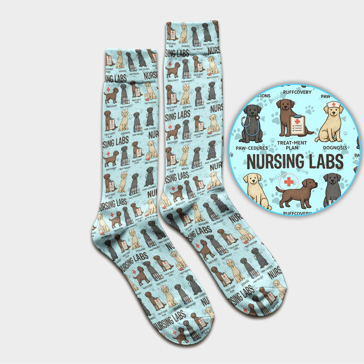 Lab Dog Nurse Socks