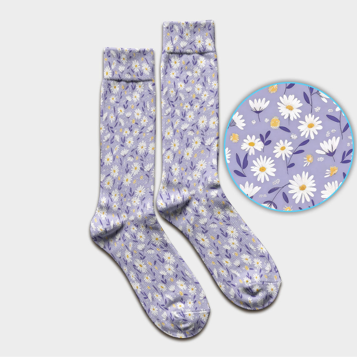 Purple Daisy Botanical Nurse Socks
