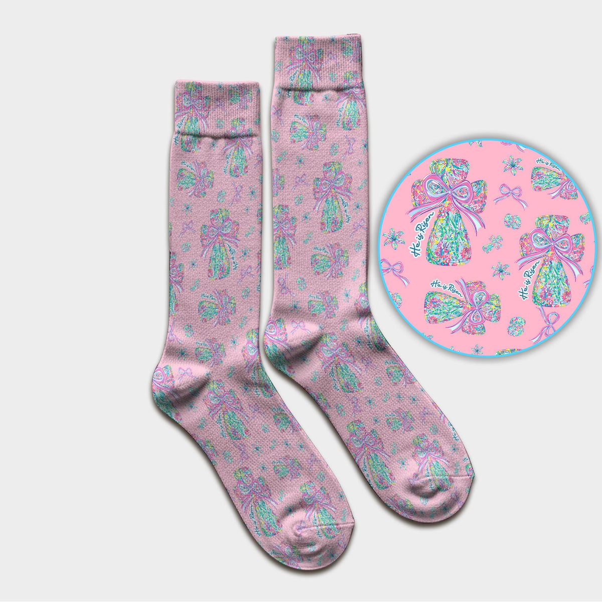 Colorful Bow Nurse Socks