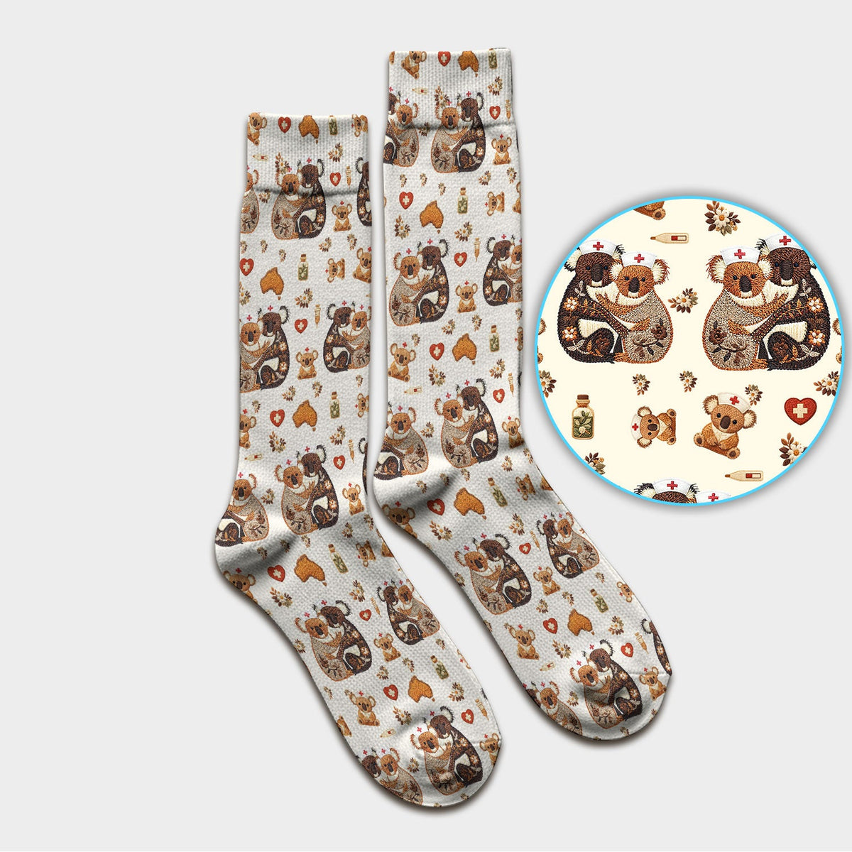 Koala Nurse Socks - Valentines Day Gift