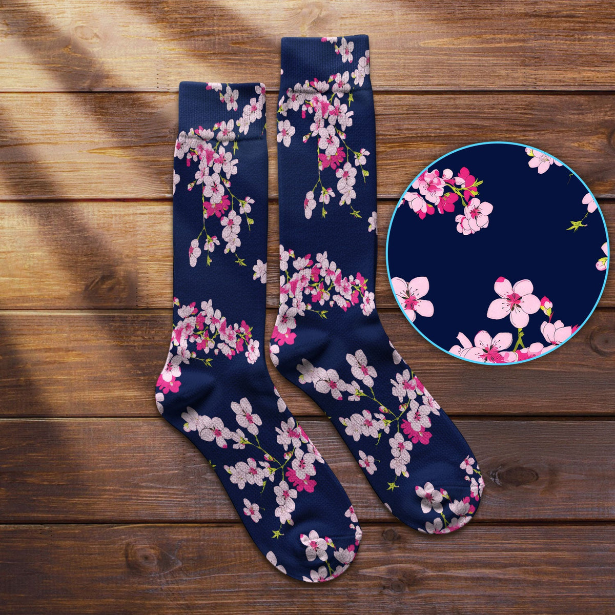 Elegant Cherry Blossom Nurse Socks