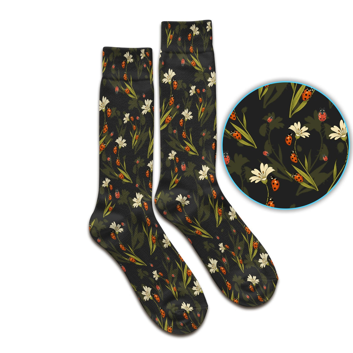 Fresh Daisy Ladybug Garden Nurse Socks