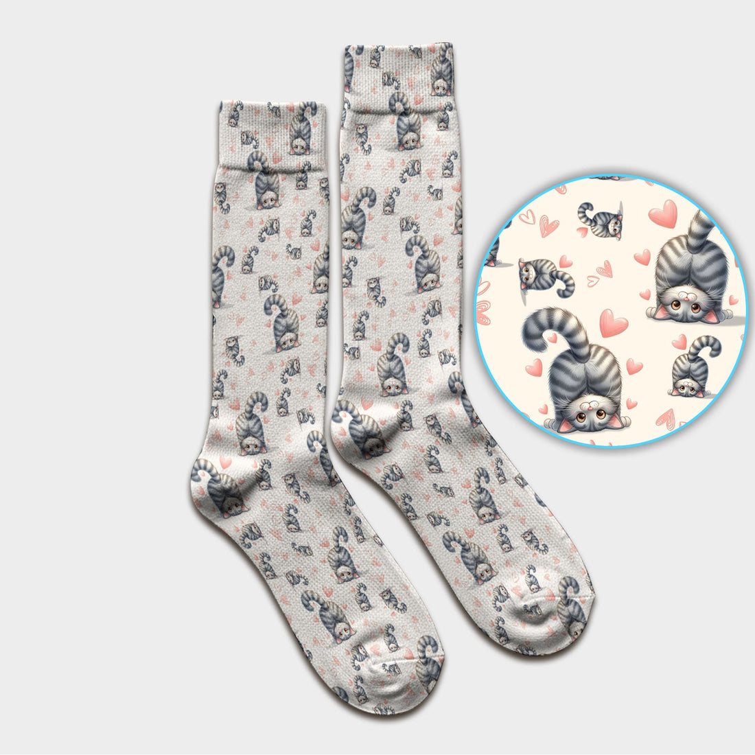 Valentine Cute Cat Heart Nurse Socks