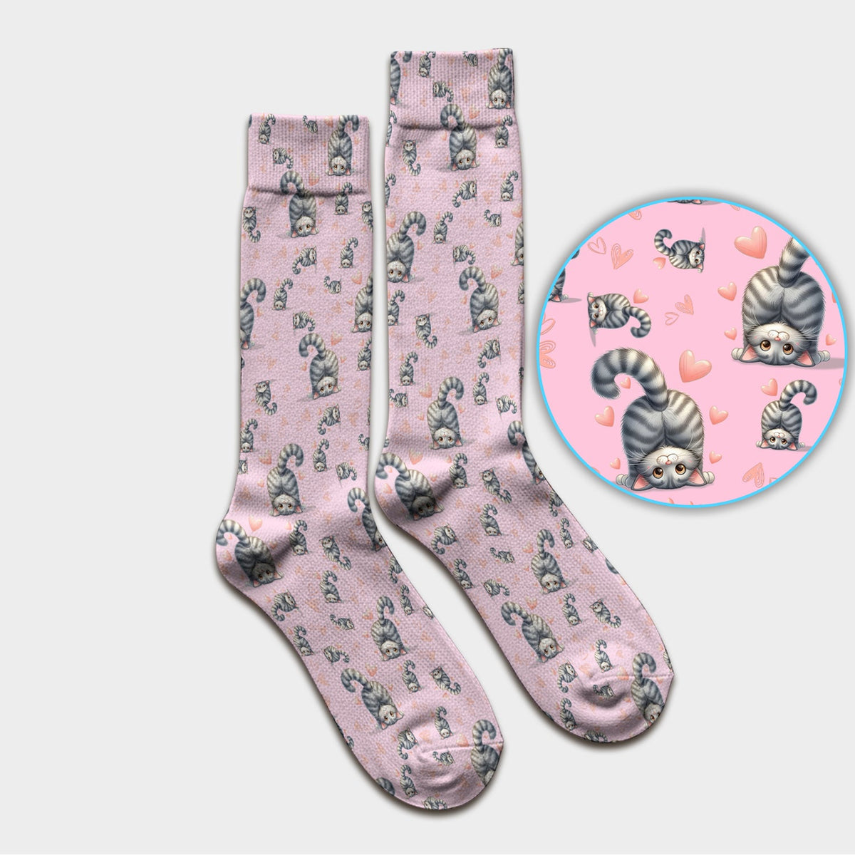 Valentine Cute Cat Heart Nurse Socks