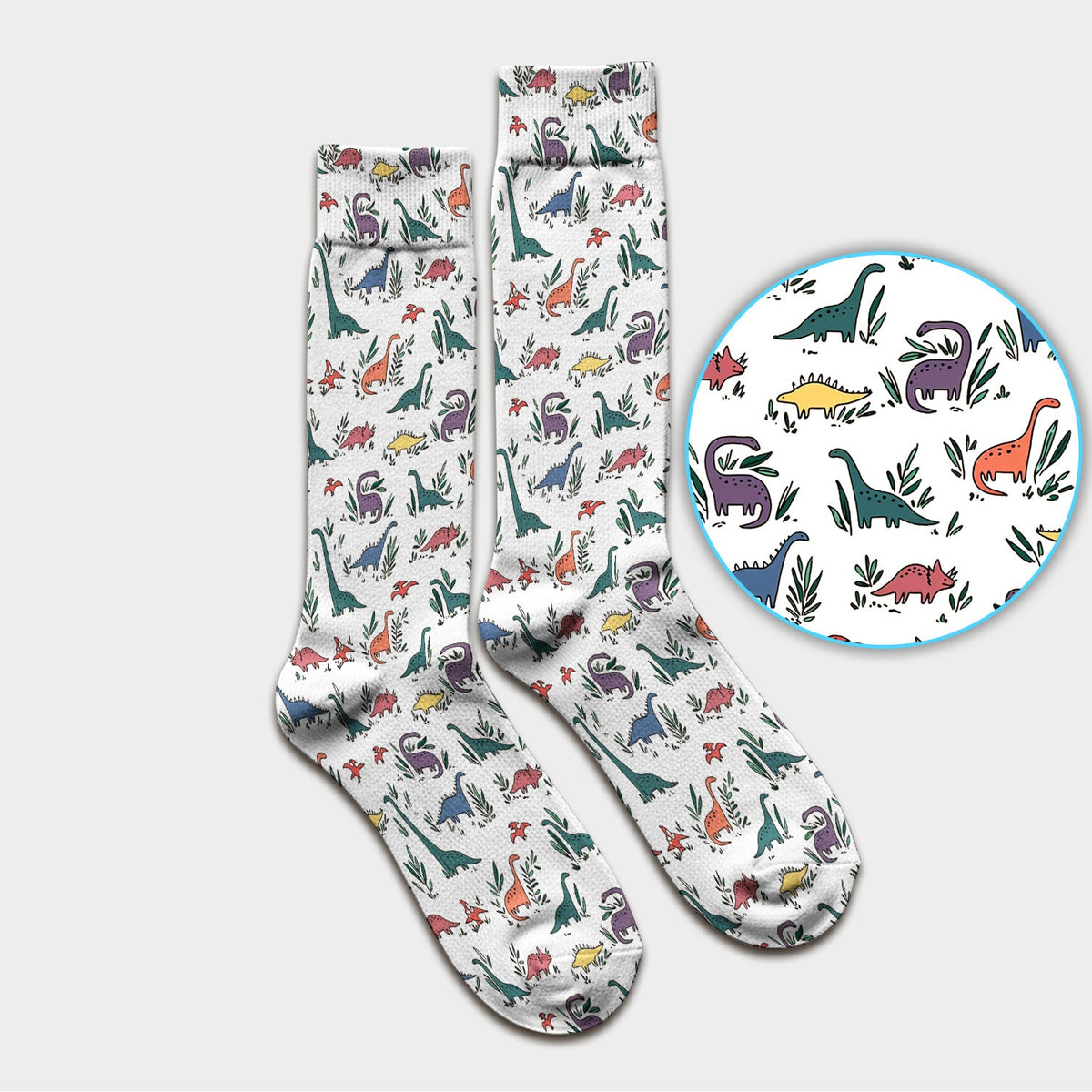 Dinosaur Leafy Garden Nurse Socks