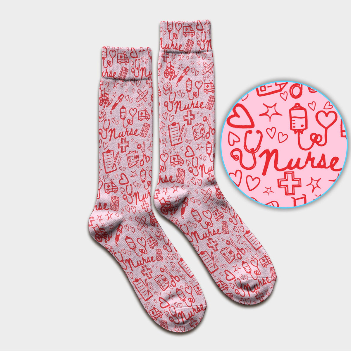 Heart Medical Nurse Socks